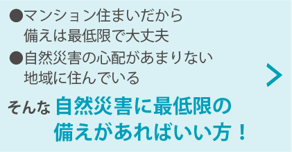 自然災害に最低限の備えがあればいい方